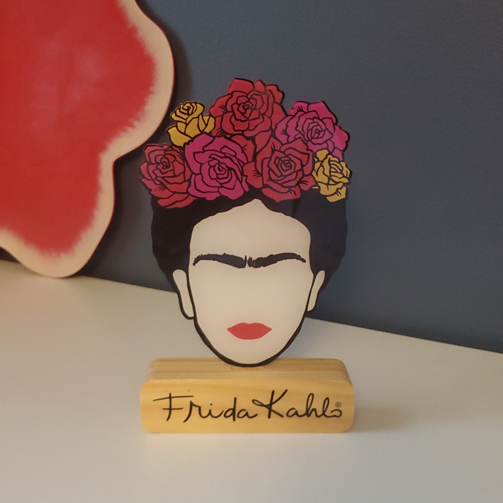 Frida Kahlo Tabletop Décor – Colorful Acrylic & Wood Art Piece by Ashland